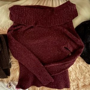 Wine textured sweater